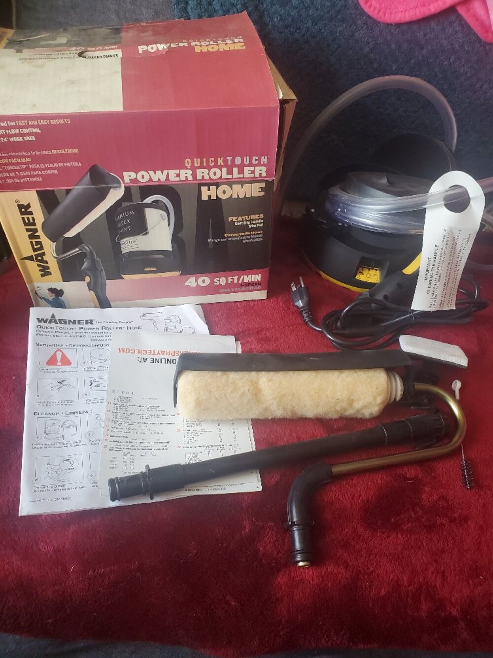 Wagner Quick Touch Power Roller Home 40 sq ft/min Paint roller kit NEW in box